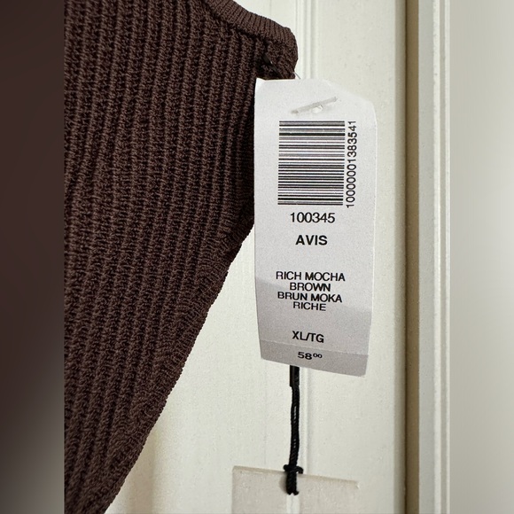 NWT Aritzia Babaton crop knit tank XL - mocha brown - Picture 2 of 4